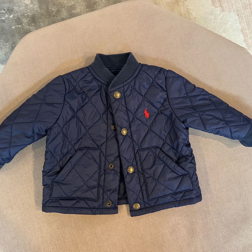 Ralph Lauren Quilted Jacket. Size 3M Navy Blue